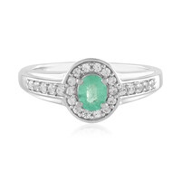 Russian Emerald Silver Ring