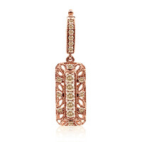 14K SI1 Argyle Rose De France Diamond Gold Pendant