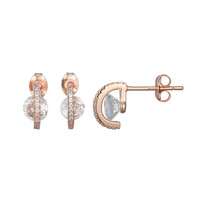 White Topaz Silver Earrings (Adela Silber)