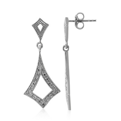 I2 (I) Diamond Silver Earrings