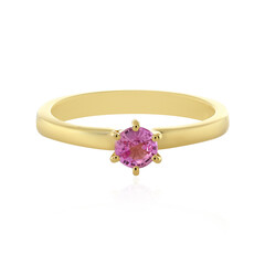 Pink Sapphire Silver Ring
