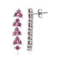 Rhodolite Silver Earrings