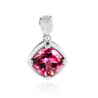 Pink Topaz Silver Pendant