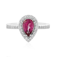 Rose Topaz Silver Ring