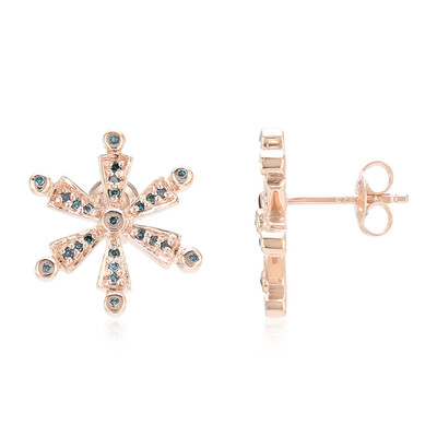 Fancy Diamond Silver Earrings