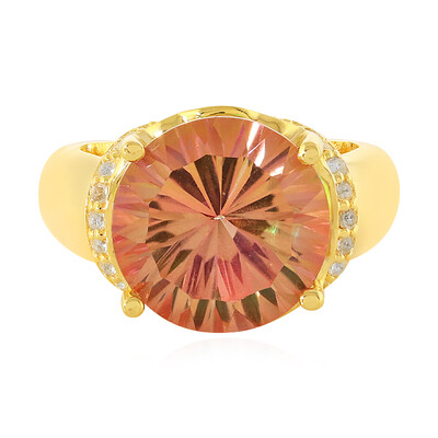 Peach Mystic Topaz Silver Ring