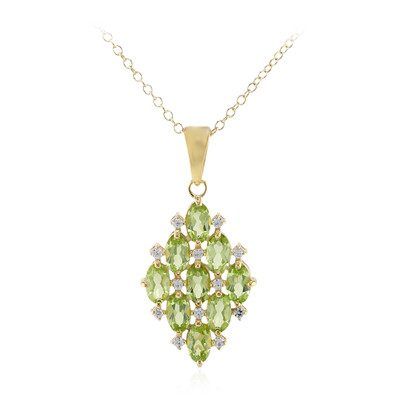 Burmese Peridot Silver Necklace