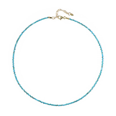 Neon Blue Apatite Silver Necklace