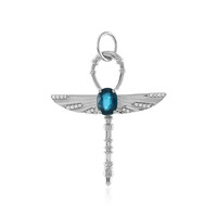 Teal Kyanite Silver Pendant