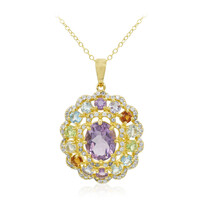 Bolivian Amethyst Silver Necklace