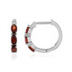 Mozambique Garnet Silver Earrings