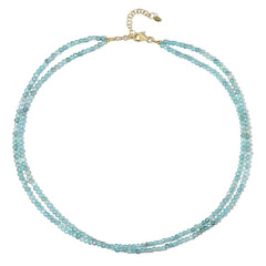 Blue Apatite Silver Necklace