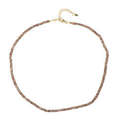 Pink Zircon Silver Necklace
