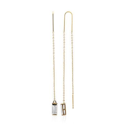 White Topaz Silver Earrings