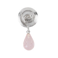 Rose Quartz Silver Pendant