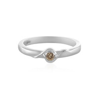 PK1 Champagne Diamond Silver Ring