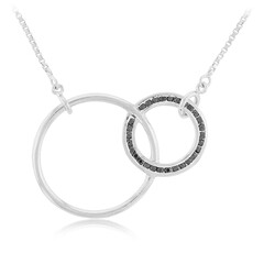 Black Spinel Silver Necklace