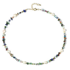 White Freshwater Pearl Silver Necklace (Riya)