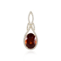 9K Hessonite Garnet Gold Pendant