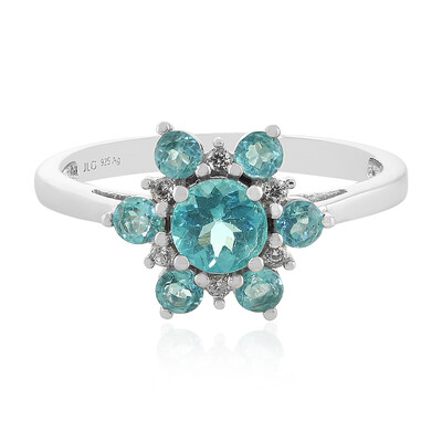 Blue Apatite Silver Ring