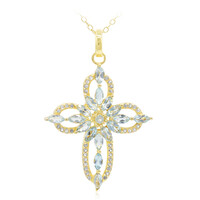Sky Blue Topaz Silver Necklace