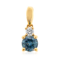 18K Montana Sapphire Gold Pendant