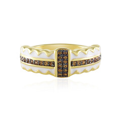 Champagne Zircon Silver Ring