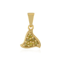 I3 Yellow Diamond Silver Pendant