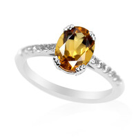 Cognac Scapolite Silver Ring