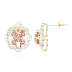 18K Unheated Padparadscha Sapphire Gold Earrings (AMAYANI)