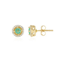 Russian Emerald Silver Earrings