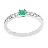 Colombian Emerald Silver Ring