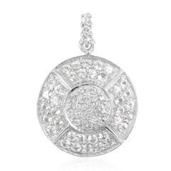 White Sapphire Silver Pendant