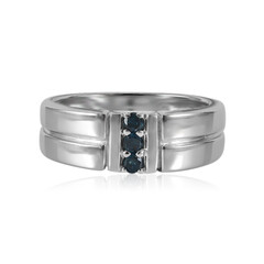 Sky Blue I1 Diamond Silver Ring