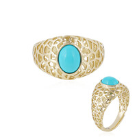 9K Sleeping Beauty Turquoise Gold Ring (Ornaments by de Melo)