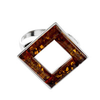 Baltic Amber Silver Ring