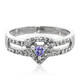 Unheated Tanzanite Silver Ring