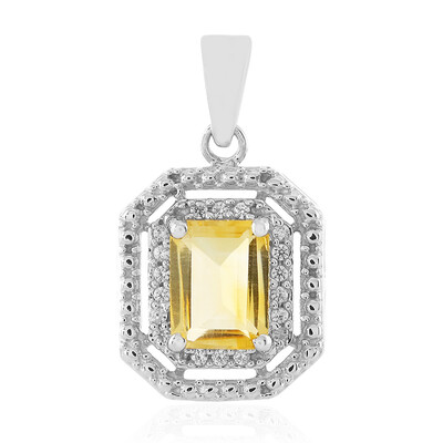 Bi Colour Citrine Silver Pendant