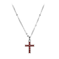 Mozambique Garnet Silver Necklace