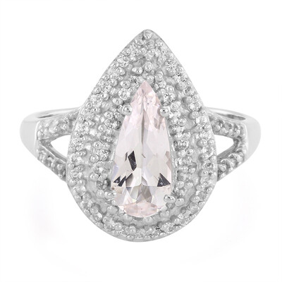 Morganite Silver Ring