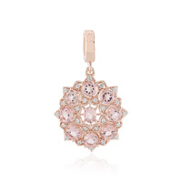 Pink Tourmaline Silver Pendant