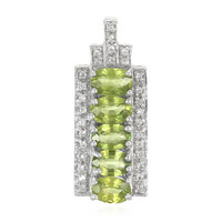 AAA Green Sapphire Silver Pendant