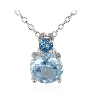 Sky Blue Topaz Silver Necklace