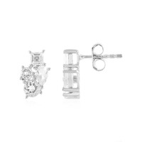 White Topaz Silver Earrings