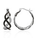 Black Spinel Silver Earrings