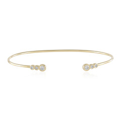 9K I2 (G) Diamond Gold Bangle (de Melo)