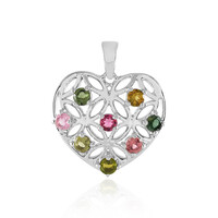 Fancy Tourmaline Silver Pendant