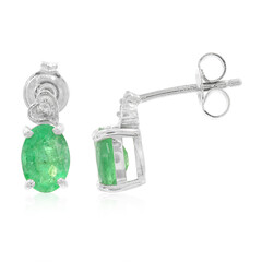 Bahia Emerald Silver Earrings