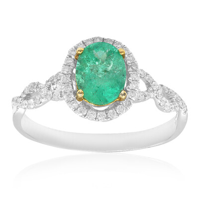 18K AAA Zambian Emerald Gold Ring (CIRARI)