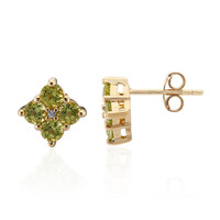 Burmese Peridot Silver Earrings